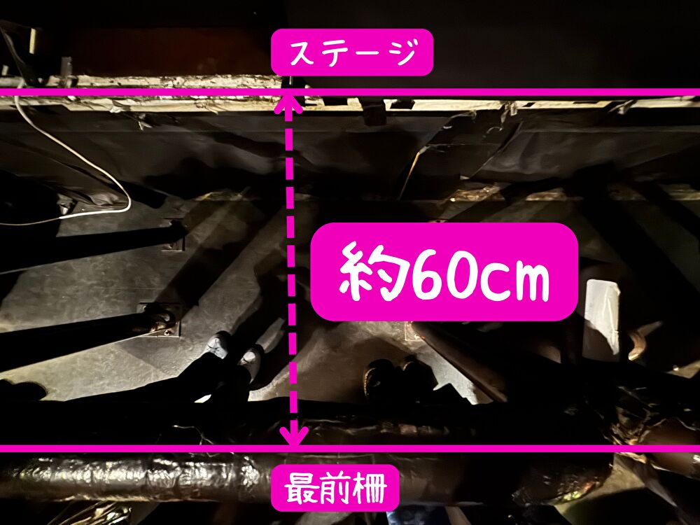 柏パルーザ　ステージとの距離