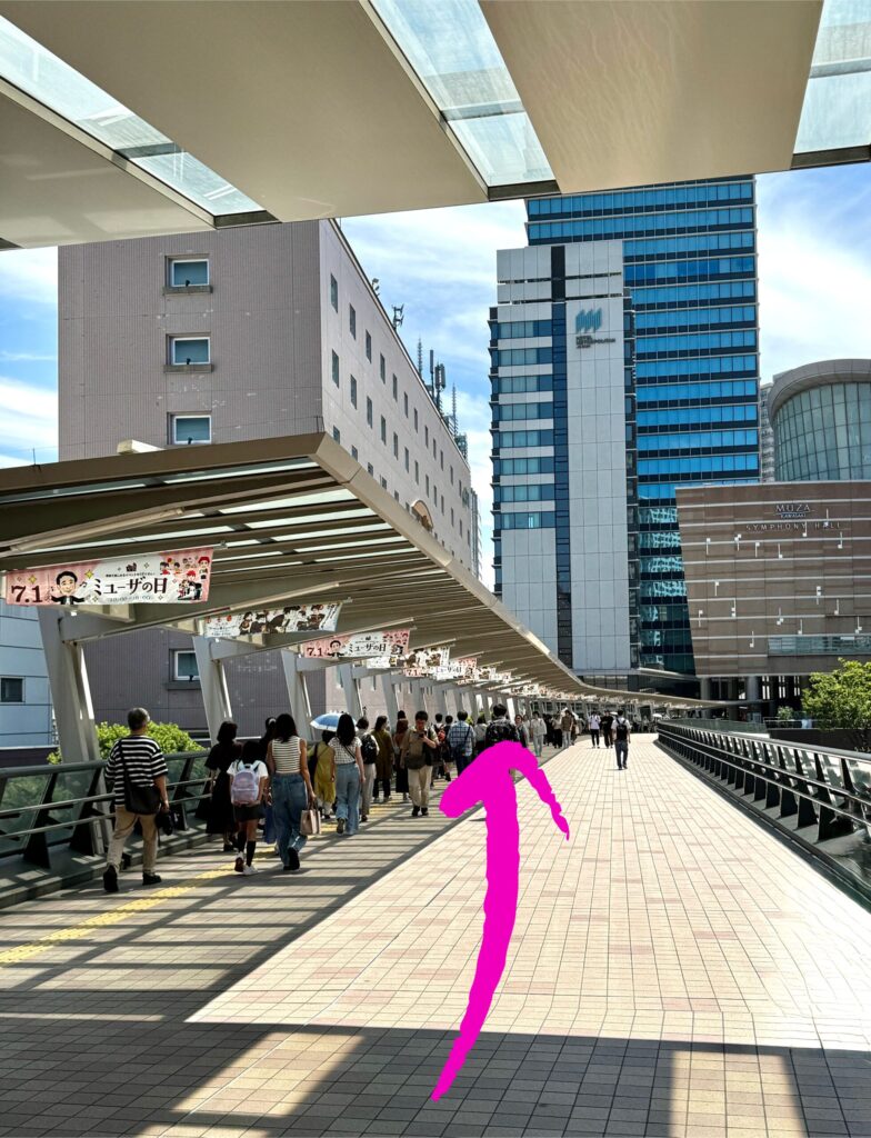 川崎駅からスペルノーヴァへ行く画像