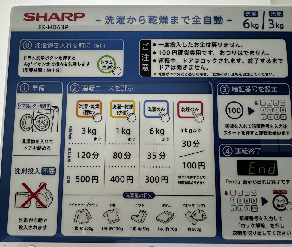 時間や料金の画像