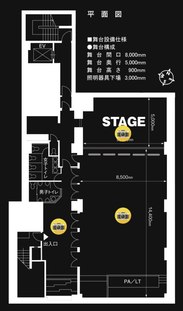 仙台ダーウィンのフロアマップの画像