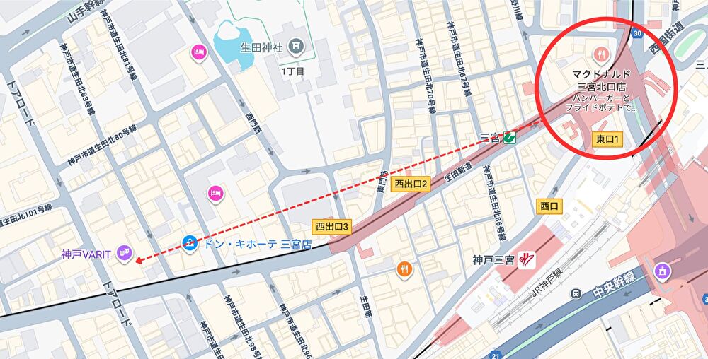 最寄りのマクドナルドの画像