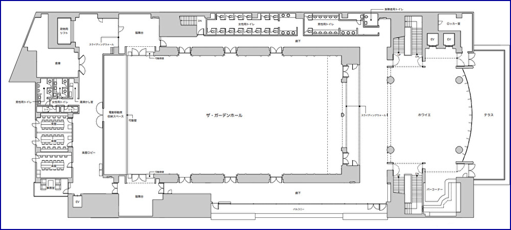 恵比寿ザ・ガーデンホール　フロアマップの画像