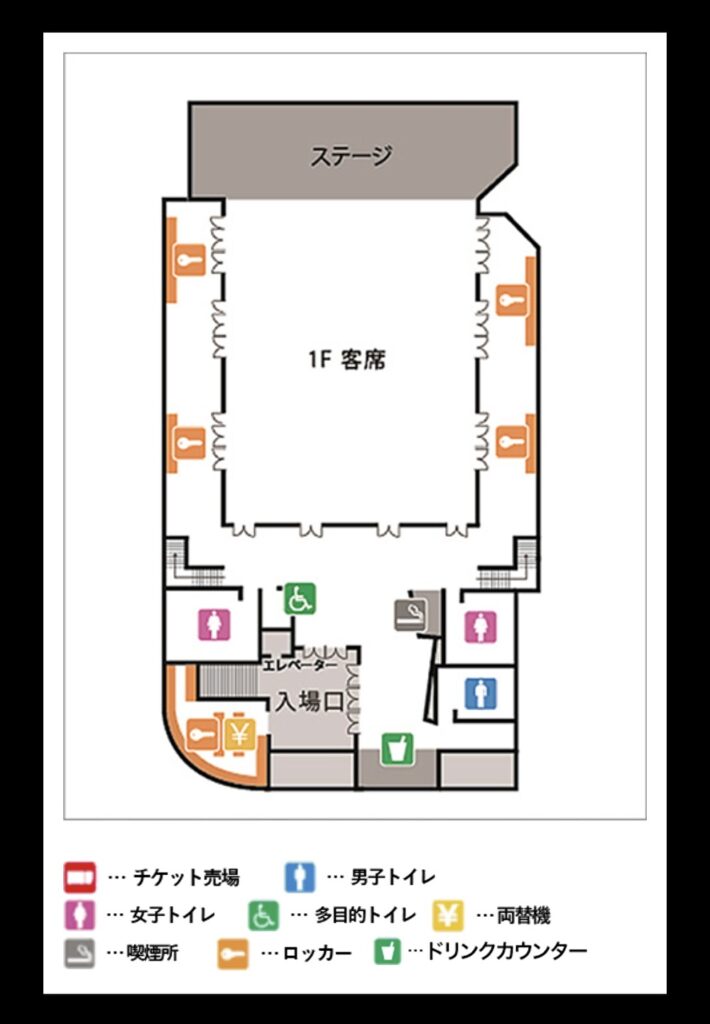 Zeppダイバーシティ　フロアマップ1階席の画像