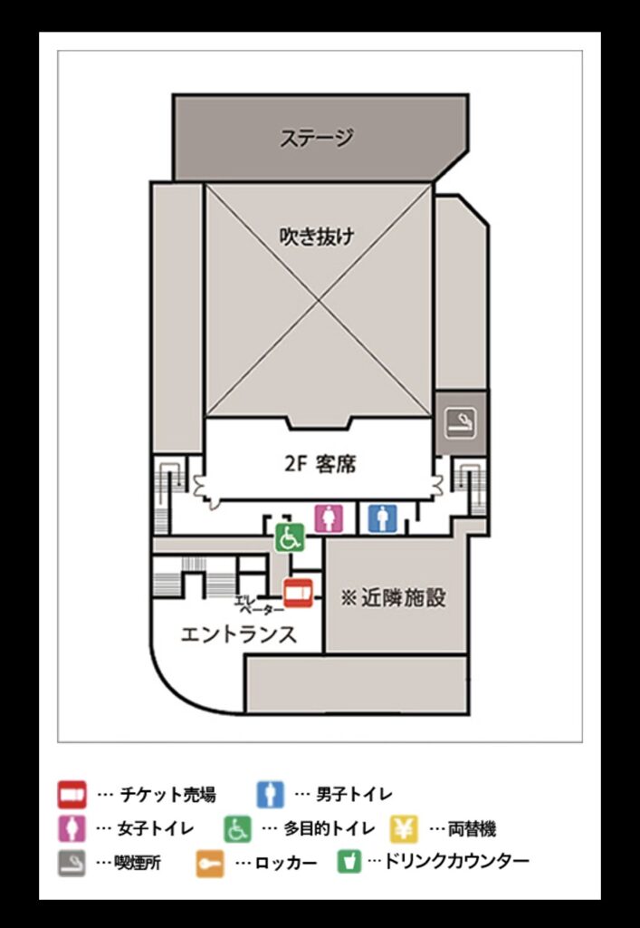 Zeppダイバーシティ　フロアマップ2階席の画像