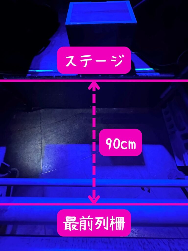 郡山ヒップショット 最前列からステージまでの距離