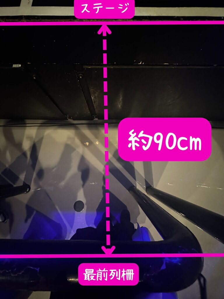 名古屋エル　最前列からステージまでの距離